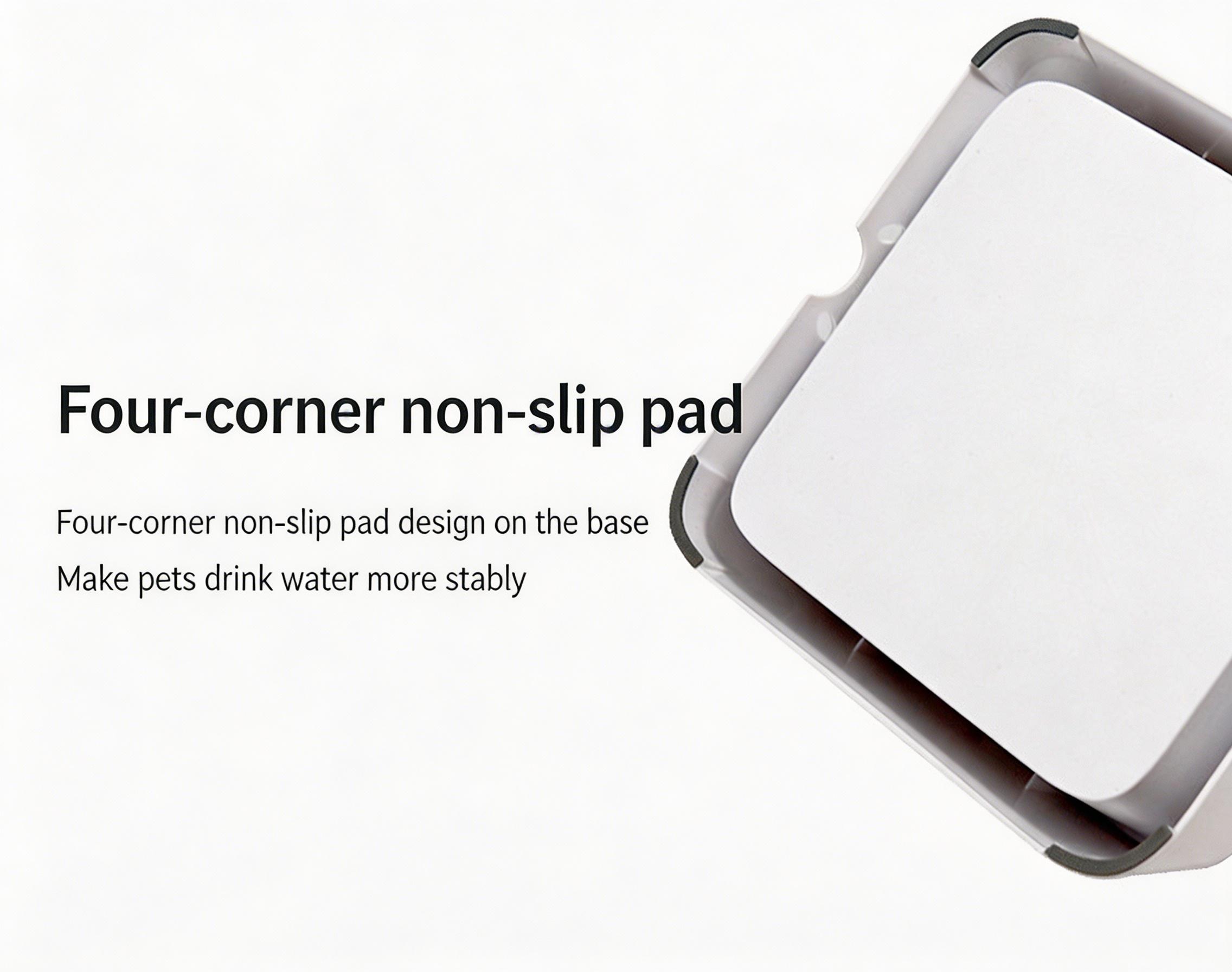 pet No Wet Chin Dog Water Bowl, Floating Anti-Spill Pet Water Dispenser, Dust Proof Slow Drinking Bowl, Anti-Tip BPA Free, Detachable Easy Clean for Cats Small Medium Large Dogs