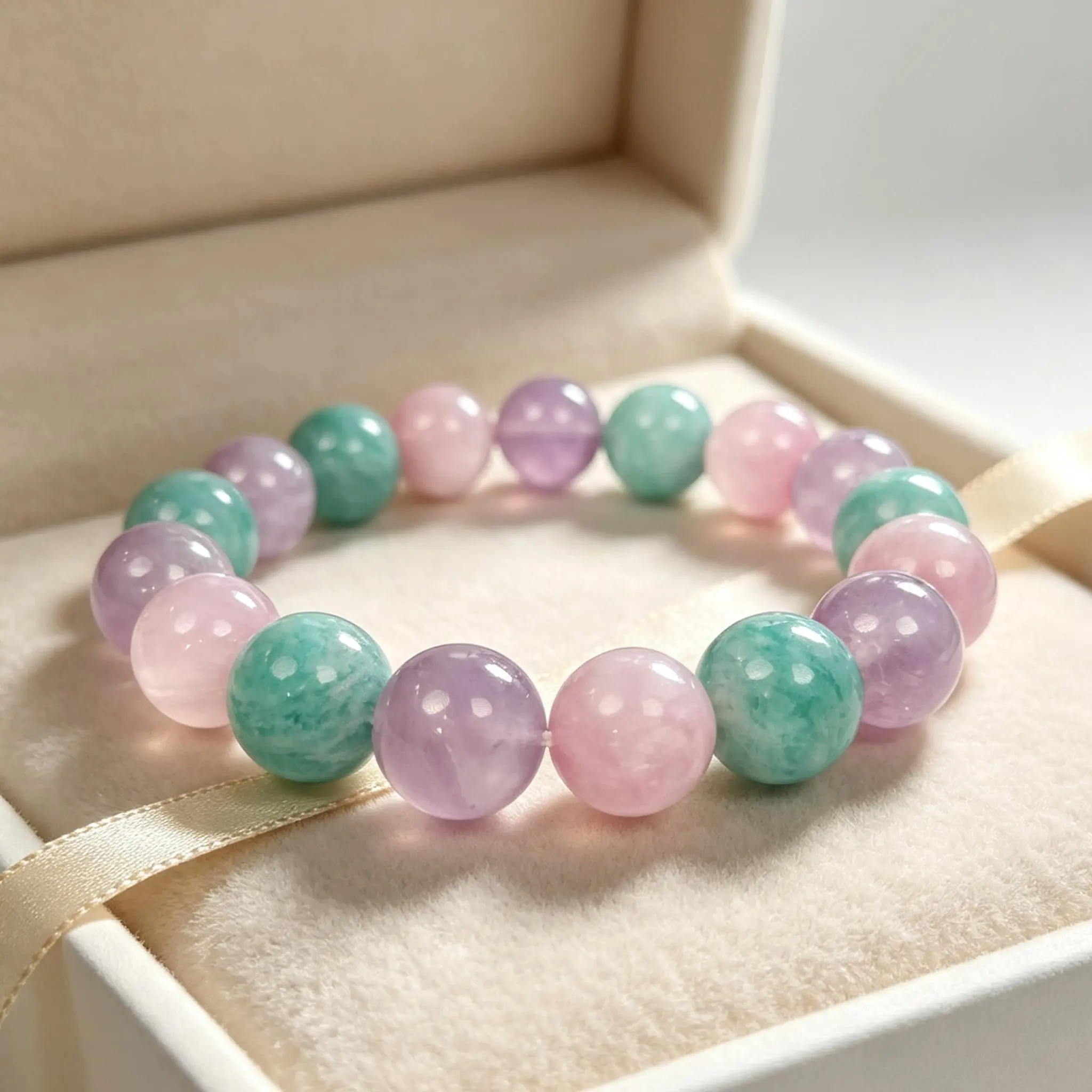 Unisex Natural Amethyst Quartz Bracelet - Purple Lithium-Rich Quartz Bracelet with Tianhe Stone Design Crystal Jewelry