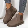 Women's Thick Soled Winter Snow Boots With Plush Lining & Anti-Slip Outsole Casual Slipper House Outdoor Indoor Ankle Boots