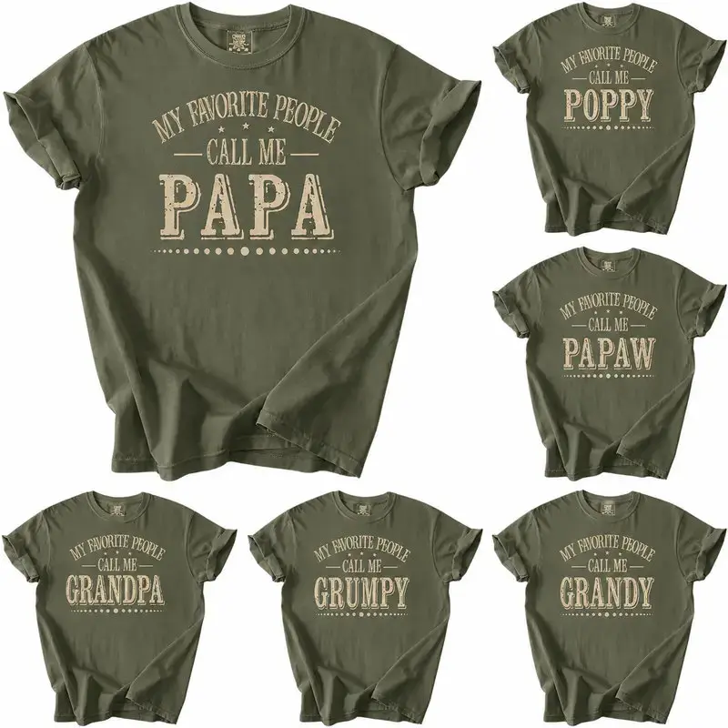 Custom My Favorite People Call Me Papa Shirt – Funny Dad Grandpa Tee, Father’s Day Gift for Papa, Papaw, Grandy, Daddy  - DarkFlex Crewneck