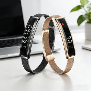 Elegant Wearable Smart Bracelet - Fashionable Sports Tracker with Heart Rate Monitoring, Sleep Tracking, Step Counting and Shake-to-Capture Photo Mode