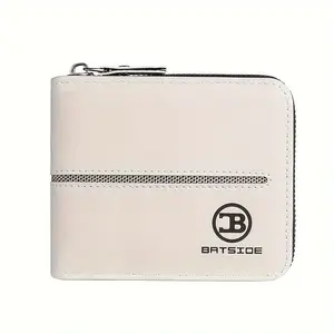 Men's canvas patchwork casual wallet, embossed multi-functional multi-card slot durable textured zipper clutch purse, gift for men