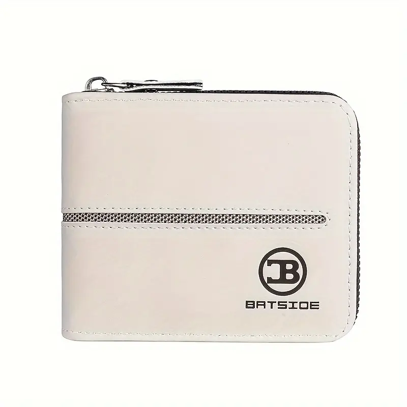 Men's canvas patchwork casual wallet, embossed multi-functional multi-card slot durable textured zipper clutch purse, gift for men
