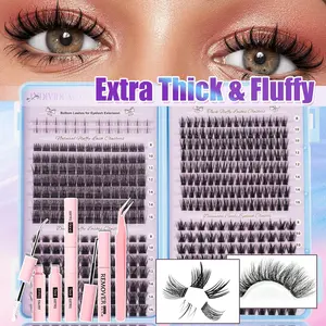 DIY Eyelash Extension Kit, Large Capacity, Multiple Styles, Professional and Beginner Friendly, Easy Home Use, Full Set Lashes Starter Kit