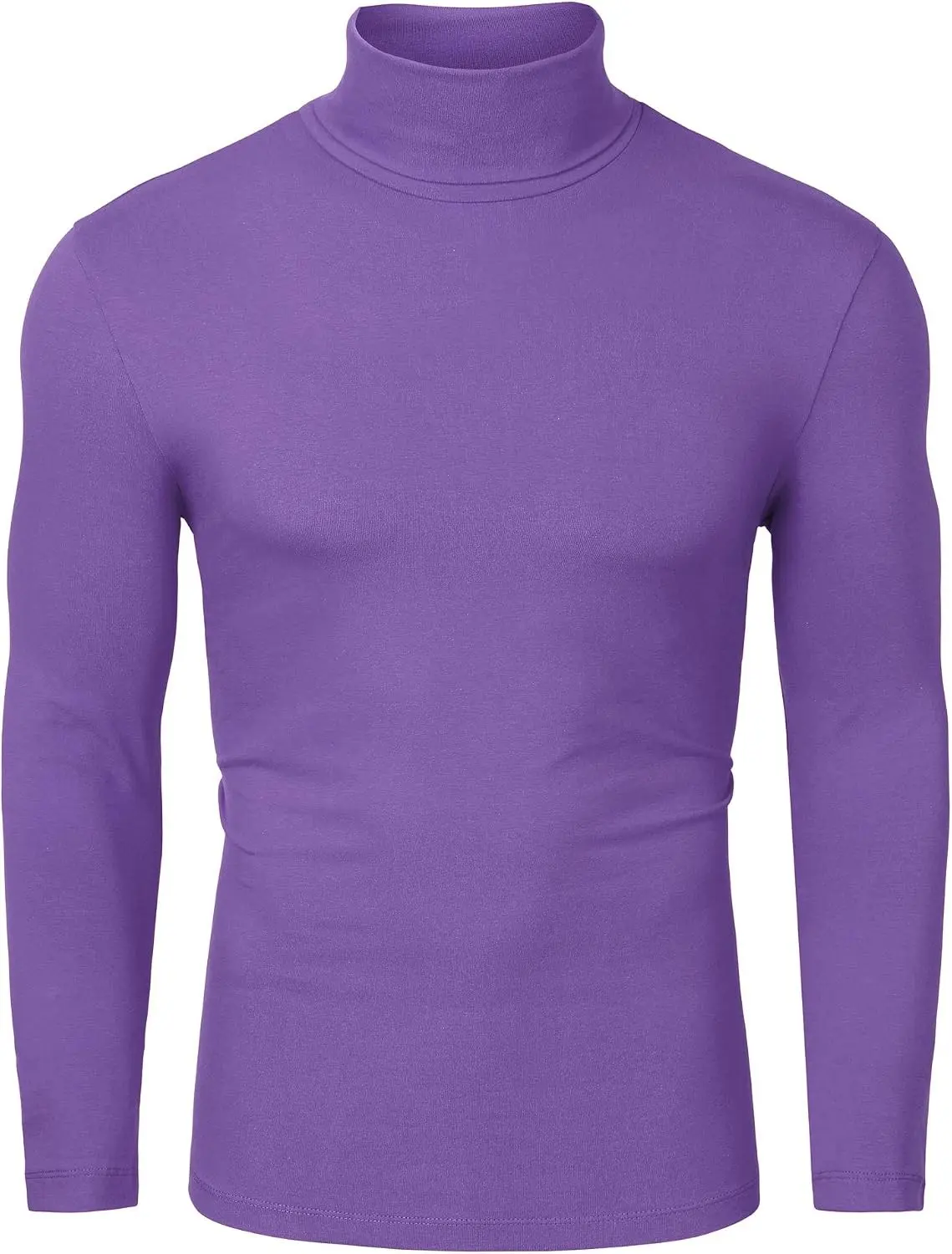 Men's Turtleneck Top Slim Fit Long Sleeve Pullover Turtle Neck Shirt
