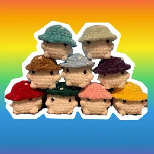 Handmade Crochet tiny mushroom guys