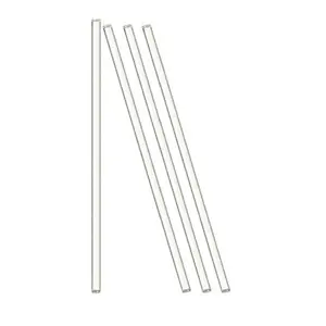Pack of 4 8 inch (200mm) Glass Stirring Rod with Both Ends Round for Science Lab Kitchen Science Education
