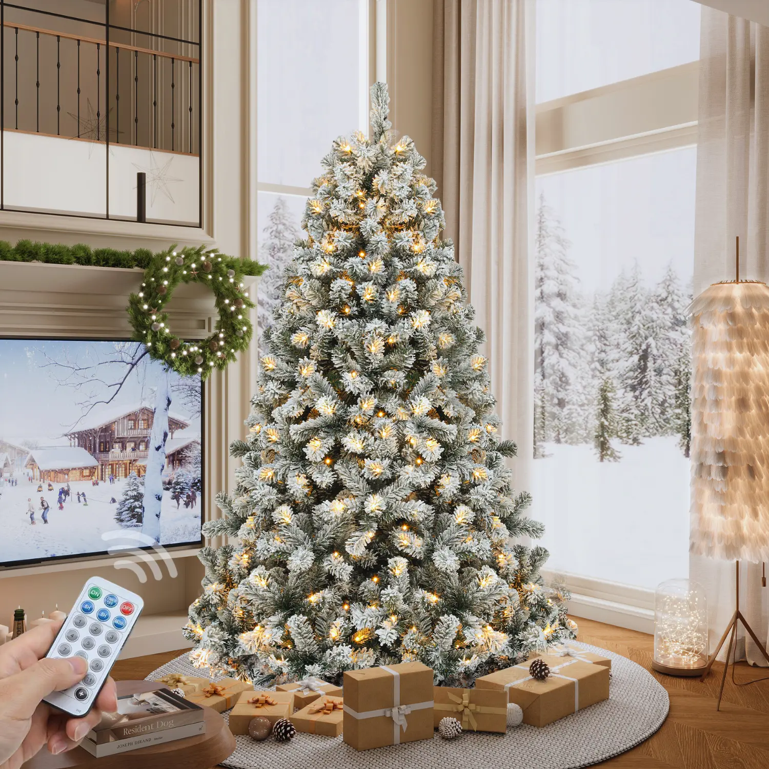 YITAHOME 4.5/6/7.5/9 FT Artificial Christmas Tree(with Light), with PVC Tips and Warm-White Lights, Ideal for Home, Office Decoration YITAHOME 4.5/6/7.5/9 FT Artificial Christmas Tree(with Light), with PVC Tips and Warm-White Lights, Ideal for Home, Office Decoration