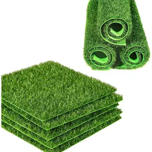 13PCS Fairy Artificial Grass, 8Pack Life-Like Garden Lawn with 5Pcs Artificial Moss Rocks-Miniature Ornament Garden Fairy Accessories for Dollhouse DIY Decoration