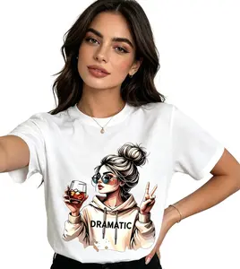 Women's Graphic T-Shirt, Dramatic Mom Aesthetic, Comfy Short Sleeve Round Neck, Trendy Streetwear, Oversized Vintage Casual Fit, Edgy Viral TikTok Tee, Best Gift for Drama Queen Bestie, Summer Vibes Womenswear Top summerwins,summerwins
