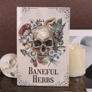 Gothic Style Planner Notebook, Baneful Herbs: Magic Plants and Herbal Learning Planner, Fun Toxic Magic Herb Notebook
