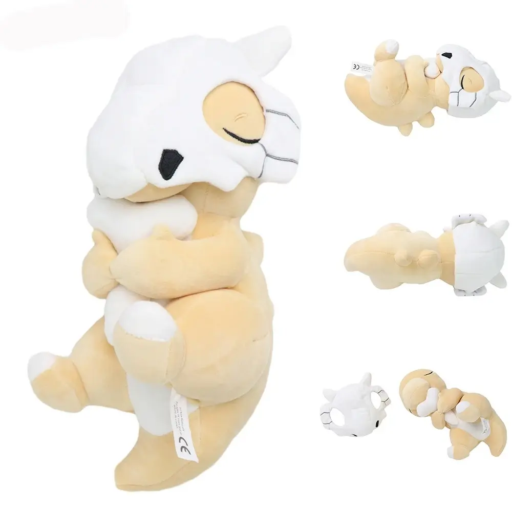 Cubone Sleeping Plush Toy Stuffed Soft Cartoons All Star Collection for Boys Girls Birthday Gift,10" Inch