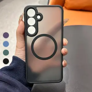 Matte Translucent Magnetic Protective Case For Samsung S25 FE A07 A17 5G Lens Protect Wireless Charging Shockproof Cover