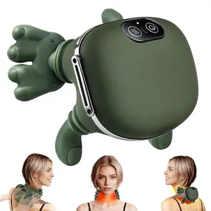 Electric Neck Shoulder Massager with Heat Bionic Hand 3D Kneading Massage Pillow Wireless Portable Pain Relief Device for Neck Shoulders Back Legs Ideal Gift for Men Women Mom Dad