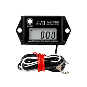 Inductive Small Engine Tachometer Hours Meter,Maximum RPM Recall,for ZTR Lawn Mower Tractor Jetski Motorcycle Marine Boat Outboard Motor Snowblower ATV Generator