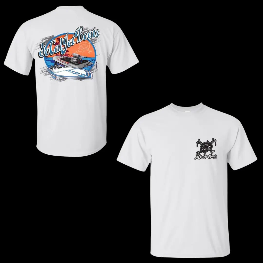 SoCal Jet Boats Shirt – Offshore Speed Boat Graphic Shirt, Powerboat Racing Style T-Shirt, Lake & Ocean Life Apparel, Men’s Tops
