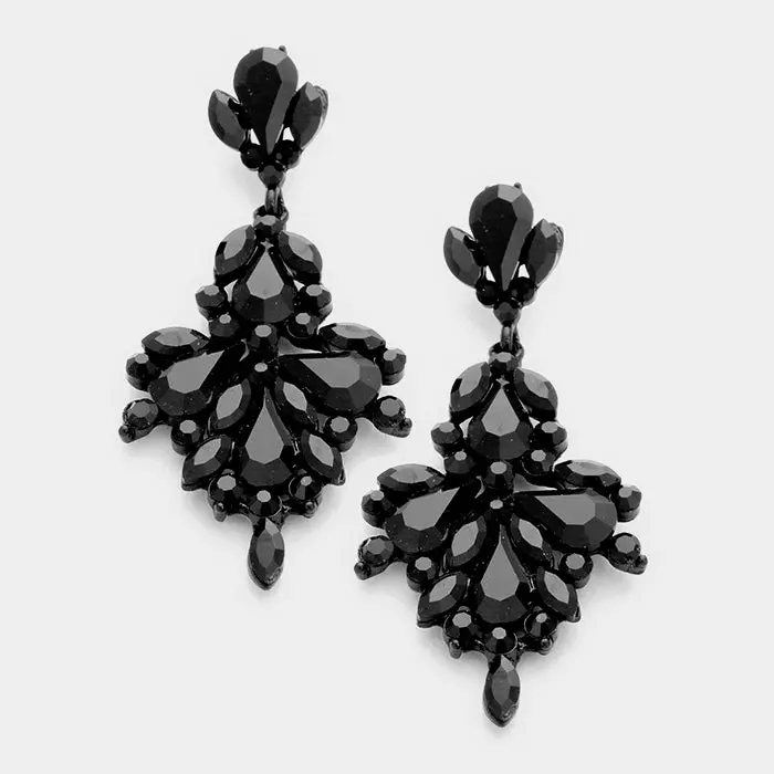 Black Chandelier Earrings | 337007 Black Chandelier Earrings | 337007