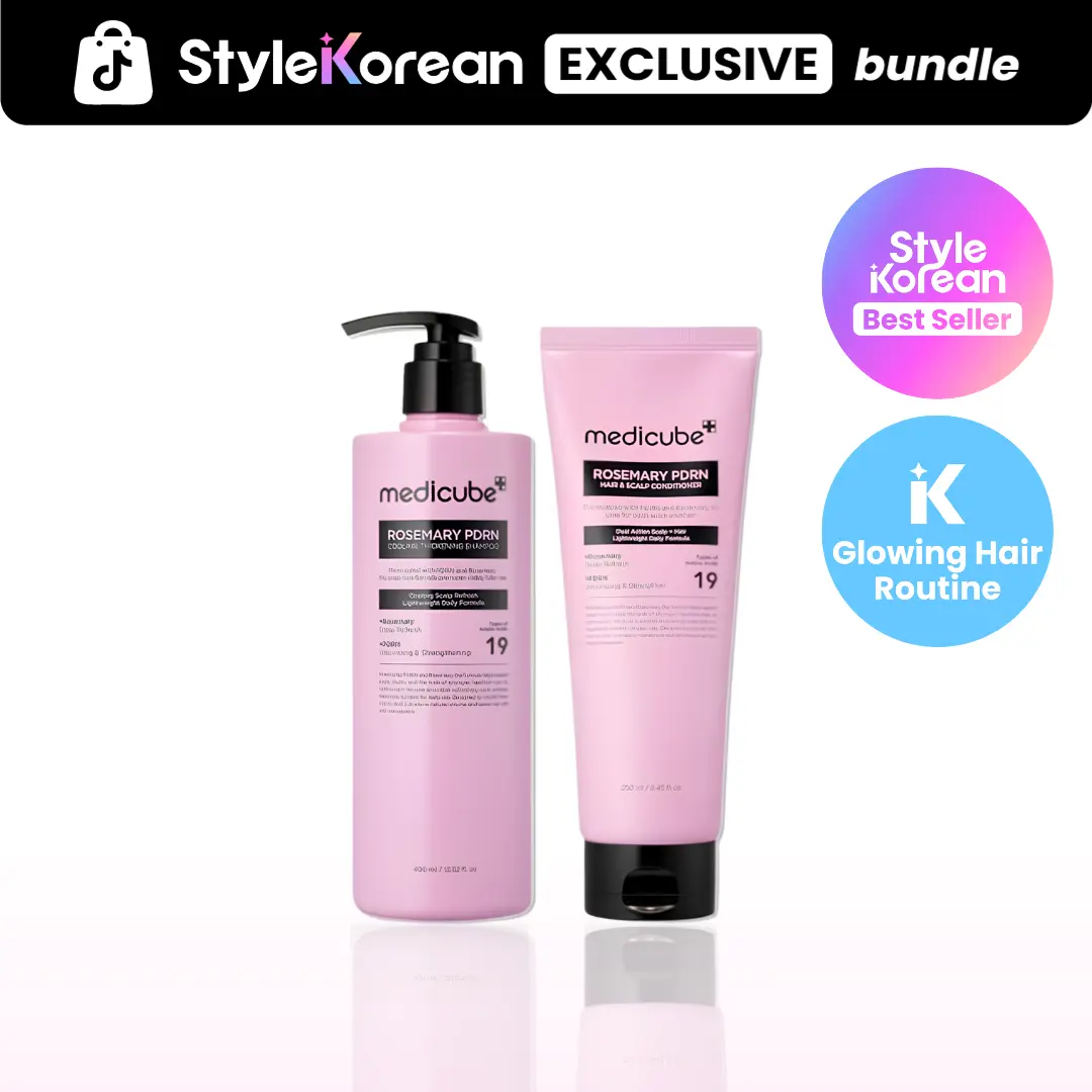 [Medicube] Rosemary PDRN Shampoo and Conditioner Set for Dry, Fine, Weak-Looking Hair | Amino Acid for Strength & Softness