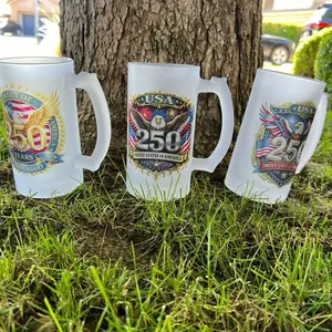250th Anniversary 4th of July Reusable 16oz Sturdy B33R Mug, Kitchenware Drinkware Beverage Cup