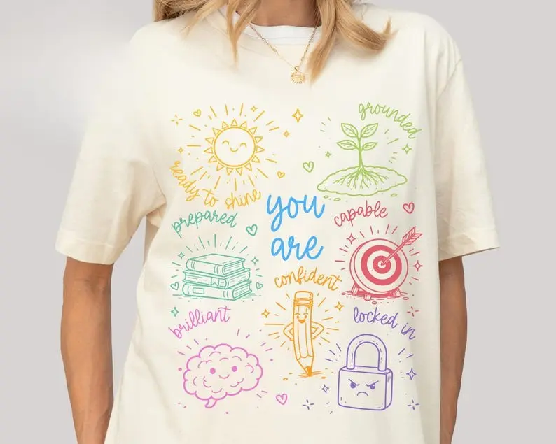 Comfort Colors Inspirational Doodle Test Day Shirt, Teacher Testing Tee, State Testing T-Shirt, Testing Coordinator Shirt, Teacher State Testing TShirt