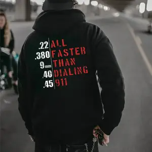 All Faster Than Dialing 911 T-Shirt, Hoodie – Funny Gun Rights Shirt, 2nd Amendment Tee, Patriotic Pro Gun Gift for Men