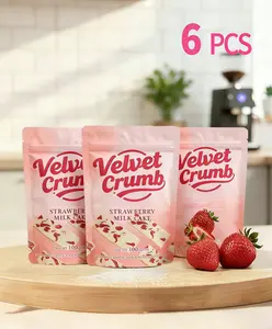 Made with 100% strawberries. This set includes 4 bags of strawberry milk cake and 2 bags of freeze-dried strawberries, 6 bags in total. Premium healthy snack, perfect for yogurt, Easter desserts, outdoor picnics and breakfast.