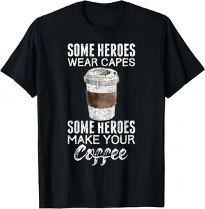 100% Cotton Funny Coffeemaker Coffee Lover Gift Idea Barista T-Shirt