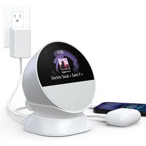 2024 Echo Spot Stand -  Hub for Echo Spot, Smartphones &  with USB-C/A Ports, Sleek,  & Space-Saving Design