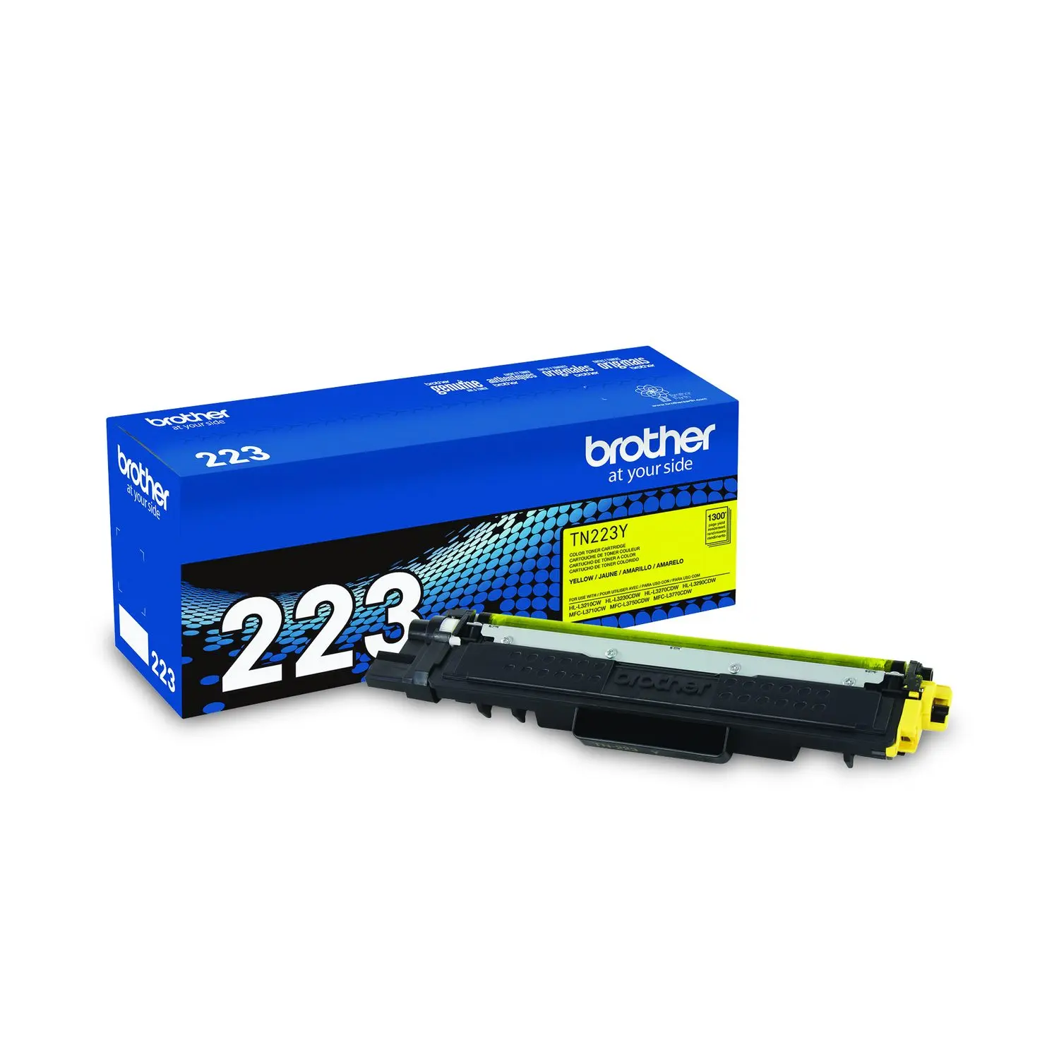 Brother Genuine TN-223Y Standard Yield Yellow Toner Cartridge - 1300 Pages