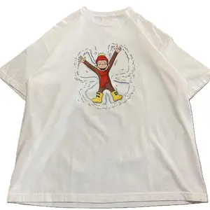 Curious George cartoon White T-shirt