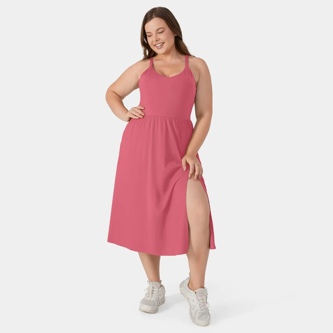 Halara Everyday Plus Size Midi Chill Dress-La Land #BackToSchool