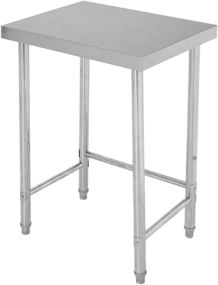 Garvee Stainless Steel Table 16x24 Inch, NSF Heavy Duty Commercial Prep Table with Open Base, Metal Work Tabl-e for Restaurant Kitchen Home Hotel Food Prep
