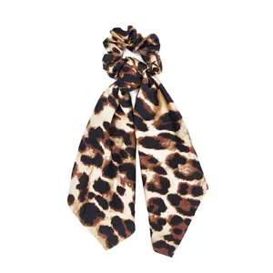 SCT-1018 Tan Leopard Scrunchie