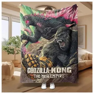 Kong Vs Godzilla Blanket, Soft Lightweight Throw for Bed Sofa Office Camping Travel, Perfect Gift for Sci-Fi Fans.Polaris Blanket Suitable for both children and adults It is an excellent gift for children, family and friends