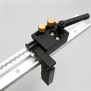 Miter Track Sliding Stopper, T-track Limit, Aluminum T-track Sliding Limiter, Saw Table Fence Cutting Limiting Block for Woodworking Saw Table Router Benches