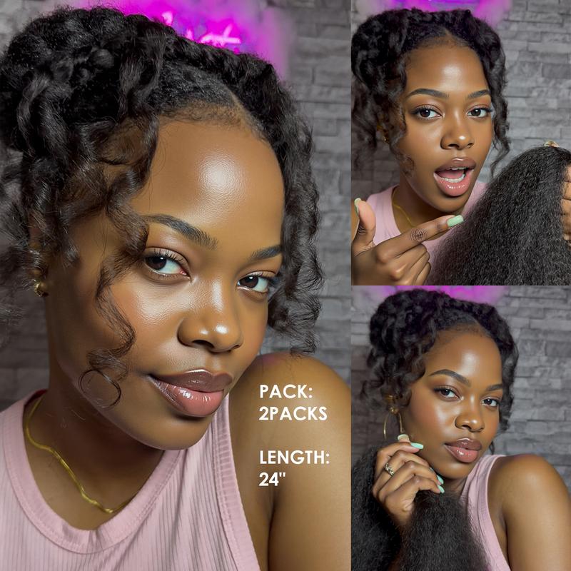 Pre Stretched Braiding Hair for Braids Twists Soft Human Hair Kinky Straight Texture 100% Virgin Hair Extensions Pre Stretched Braiding Hair for Braids Twists Soft Human Hair Kinky Straight Texture 100% Virgin Hair Extensions