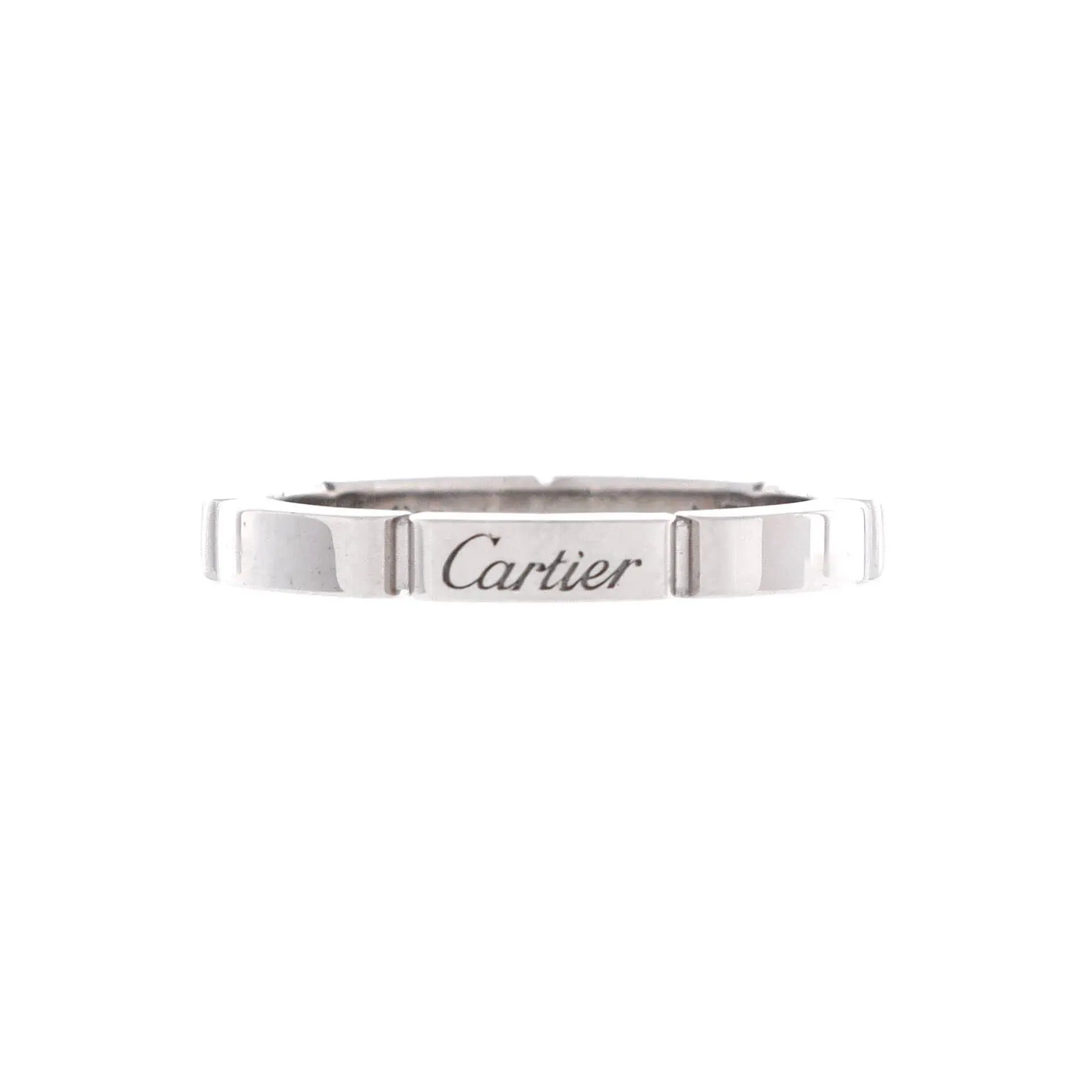 Pre-owned Cartier Maillon Panthere Band Ring 18K White Gold by Rebag