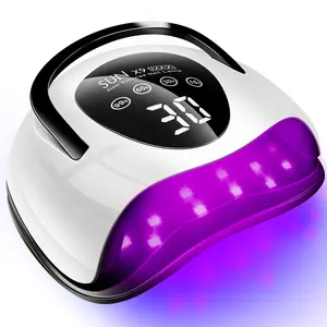 LadyMisty 268W UV LED Nail Lamp with 57pcs Long-Lasting Lamp Beads, 4 Timer Settings (10/30/60/99S), Large LCD Display & Portable Handle Professional Dryer Manicure
