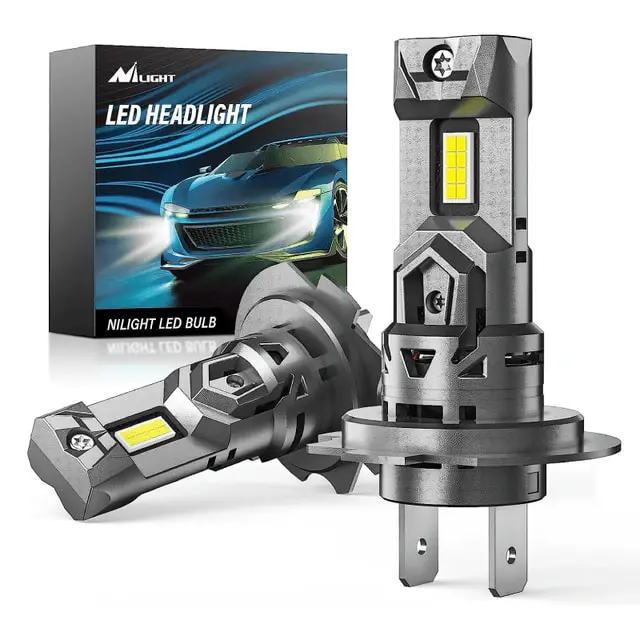 Nilight H7 LED Headlight Bulbs E4S Series 50W 20000LM 6500K IP67 | 2 BULBS, Car Headlights, 50W Power