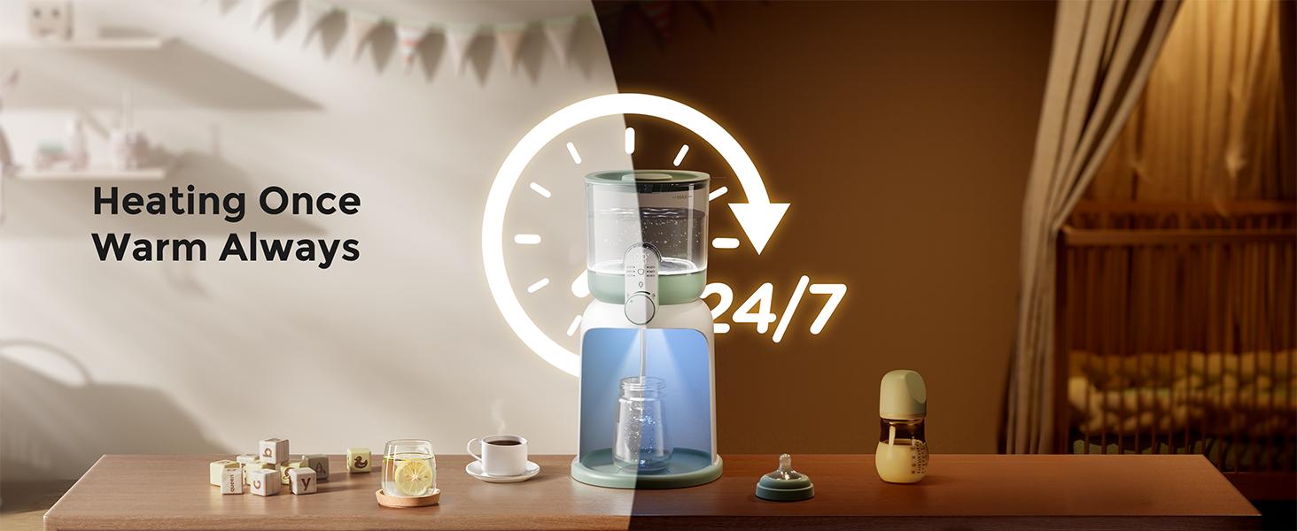 Momcozy Instant Baby Bottle Warmer,Water Warmer for Making Baby Formula,57oz Capacity, Formula Dispenser with 6 Temp Options, Breastfeeding Essentials