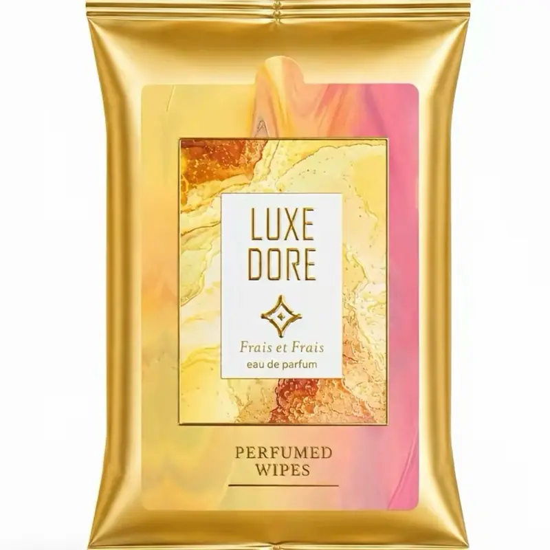 Frais et Frais  Perfumed Wipes - Luxu Dore. Scented Body Cleansing Wipes ( 10 count ) Made In UAE Pack