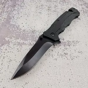 Compact EDC Folding Knife with Textured Grip & Secure Lock - Stainless Steel Durable Spear-Point Blade, Ergonomic Handle, Lightweight Portable for Camping, Survival, DIY, Household, Outdoor & Daily Carry (No Power Needed)