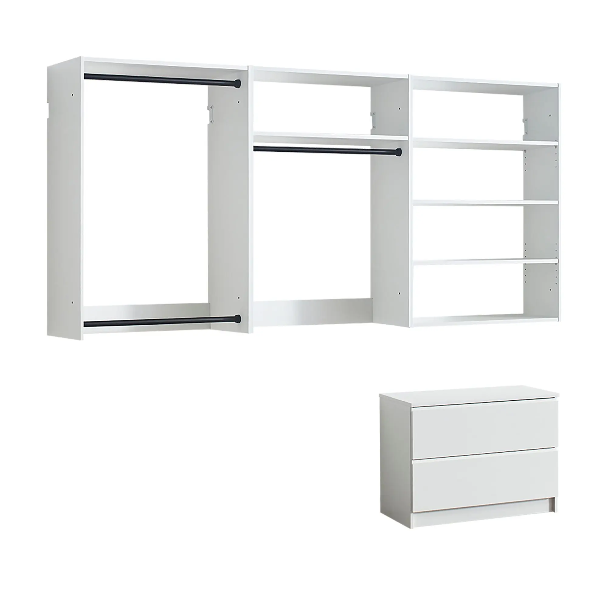 Devi - Wall Mounted Wood Closet System & Modular Units