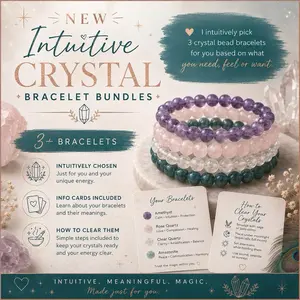 Intuitive Bracelet Set - 3+ Crystal bracelets all natural crystals