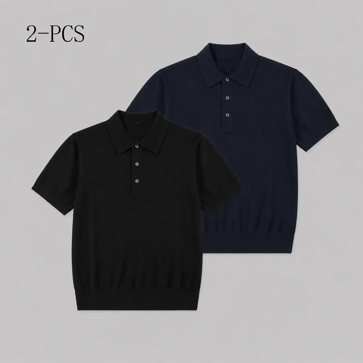 2pcs Black+Navy Blue