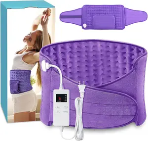 Heating Pad for Period Cramps Back Pain Relief Wrap Around Electric Heat Pad Lower Back Menstrual Relief 6-Hour Auto Off 12x24 Heat Pad+20" Belt Wearable 4 Timer 6 Heat Level Women Girl Gift