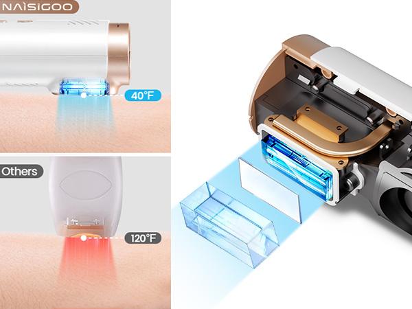 Laser Hair Removal Ice Cooling, Painless IPL Laser Hair Removal Device At-Home Permanent ipl device Portable IPL Smooth Comfort IPL Hair hair remival