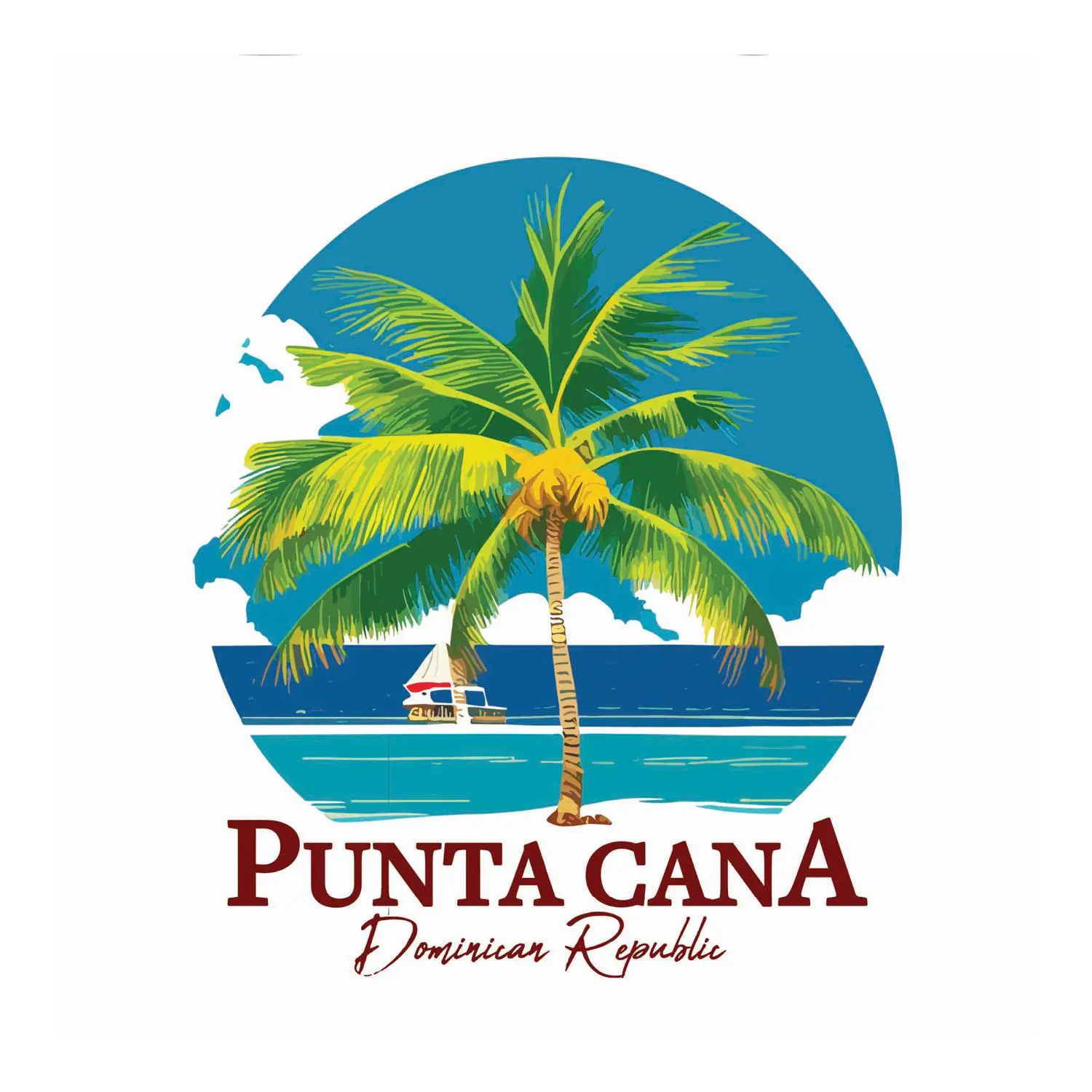 Punta Cana Dominican Republic Decorative Souvenir Magnet or Decal