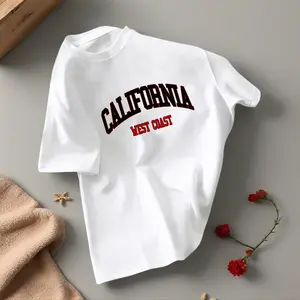 Graphic Tee Men'S "California West Coast" Graphic T-Shirt - Casual, Short Sleeve, Round Neck, Lightweight & Breathable, Perfect for Beach & Outdoor Activities, Beach Casual Wear |   Relaxed Fit Shirt |   Comfortable Fit Shirt