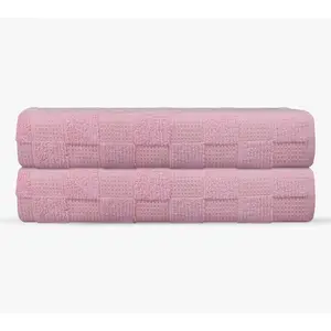 Depera Home Waffle Terry 2 pcs Turkish Bath Towels Set Depera Home Waffle Terry 2 pcs Turkish Bath Towels Set